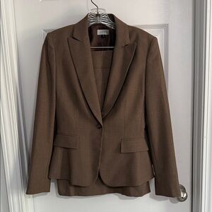 Tahari Brown Skirt Set